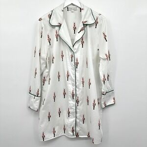 TOSS Designs Sleepshirt Nightgown Size L XL Nutcracker 100% Cotton Holiday Boho